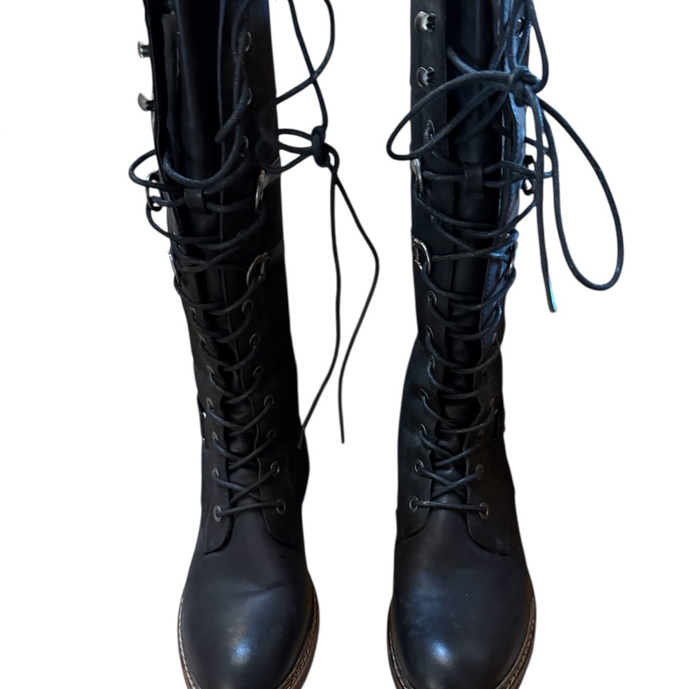 Rieker Black Lace-Up Boots